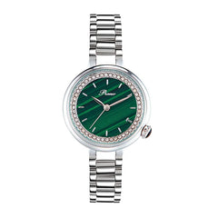 Women'S Green Face Rhinestone Watch 28Mm