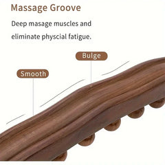 Double Row Wooden Massage Stick with 20 Beads