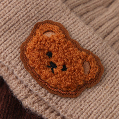 Winter Baby Knitted Beanie With Bear Ear Protection