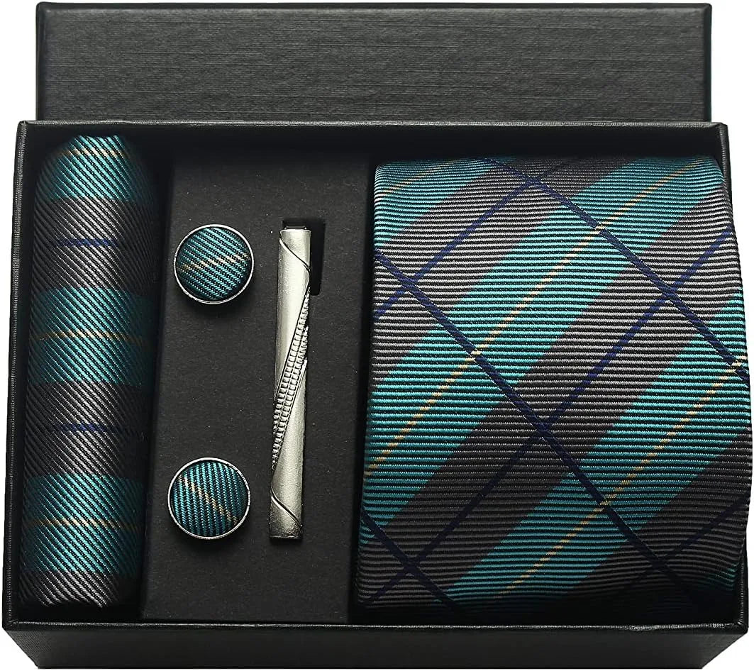 Valentines Gifts For Him Silk Necktie Set With Cufflinks