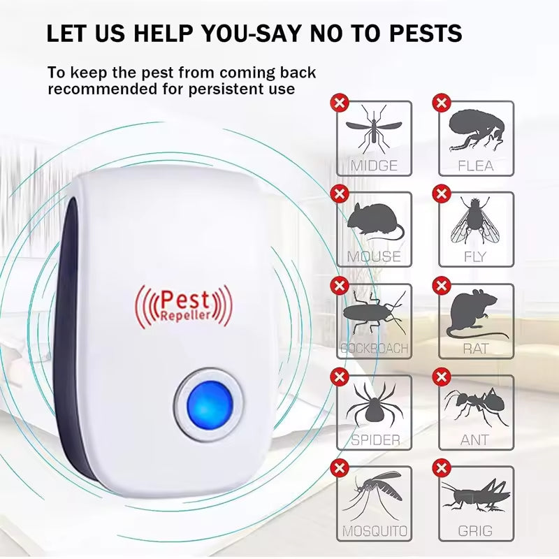 4PCS Reject Killer Electric Ultrasonic Pest Repeller