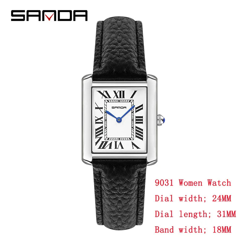 Valentines Gifts For Him Roman Numeral Quartz Leather Strap Watch