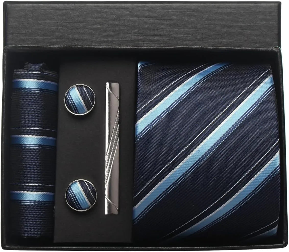 Valentines Gifts For Him Silk Necktie Set With Cufflinks