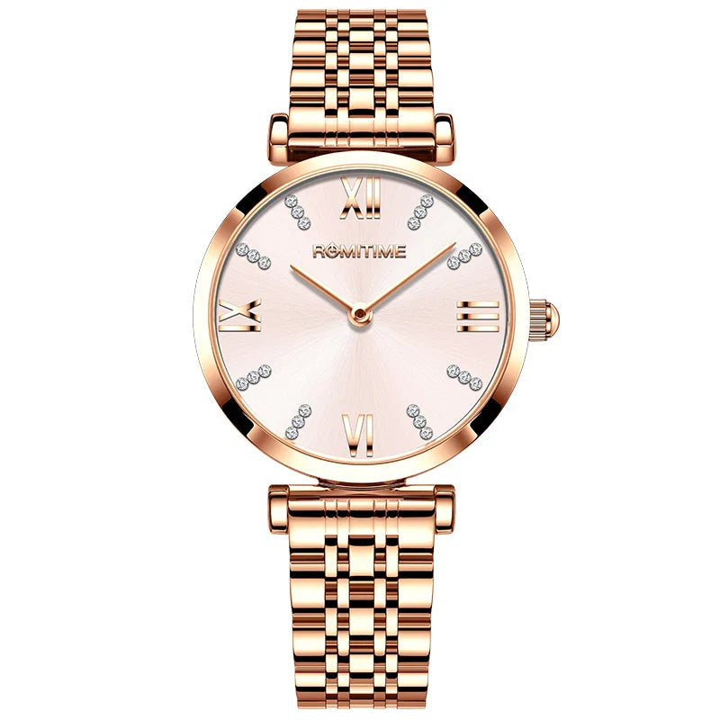 Refined Silver Analog Women'S Watch 32 Mm