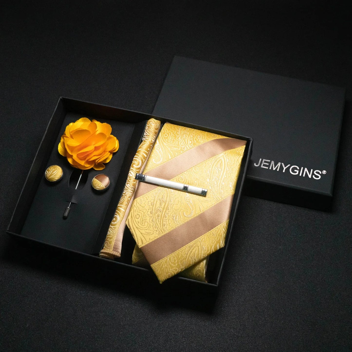 Valentines Gifts For Him Paisley Silk Tie Set With Cufflinks