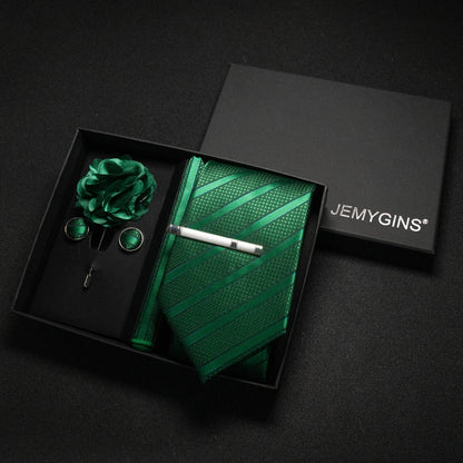 Valentines Gifts For Him Paisley Silk Tie Set With Cufflinks