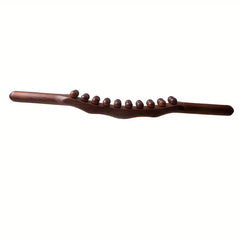 Double Row Wooden Massage Stick with 20 Beads