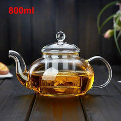 Heat-Resistant Glass Teapot with Filter, 400ml-1000ml