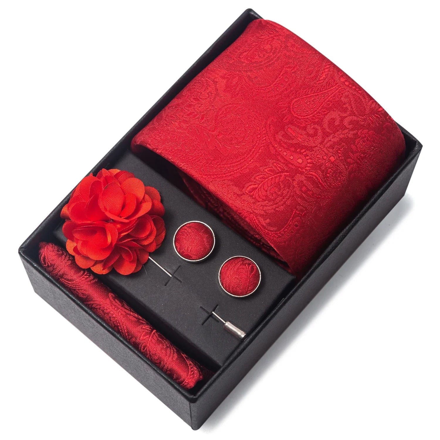 Valentines Gifts For Him Silk Necktie Set With Cufflinks