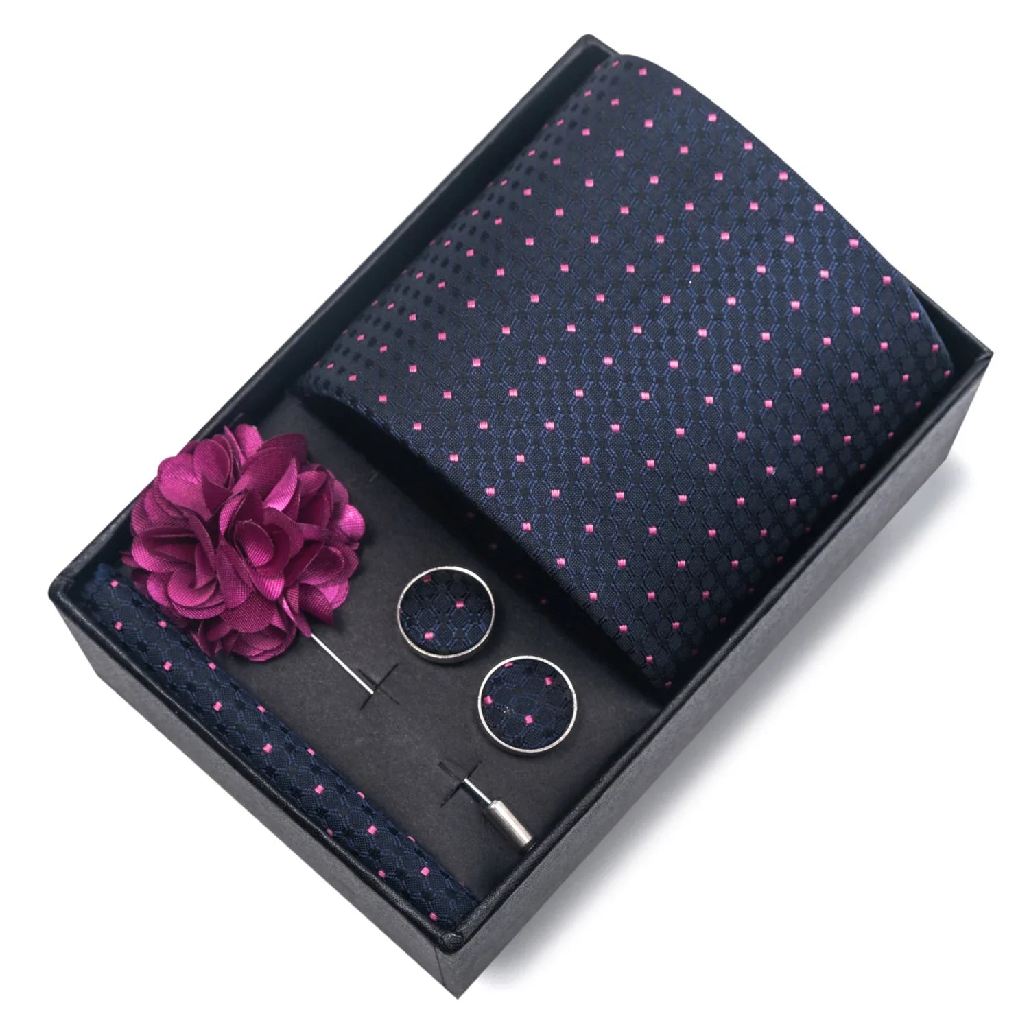 Valentines Gifts For Him Silk Necktie Set With Cufflinks