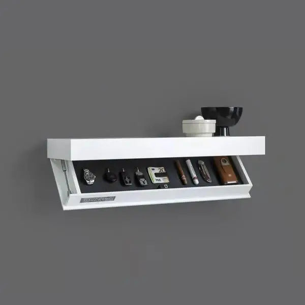 Concealed Wall Shelf With Hidden Compartment Storage