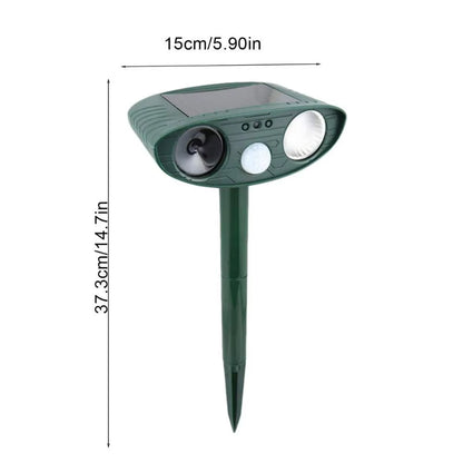 Solar Power Ultrasonic Animal Pest Repeller Infrared Sensor Waterproof Animal Deterrent 8142396260552-al