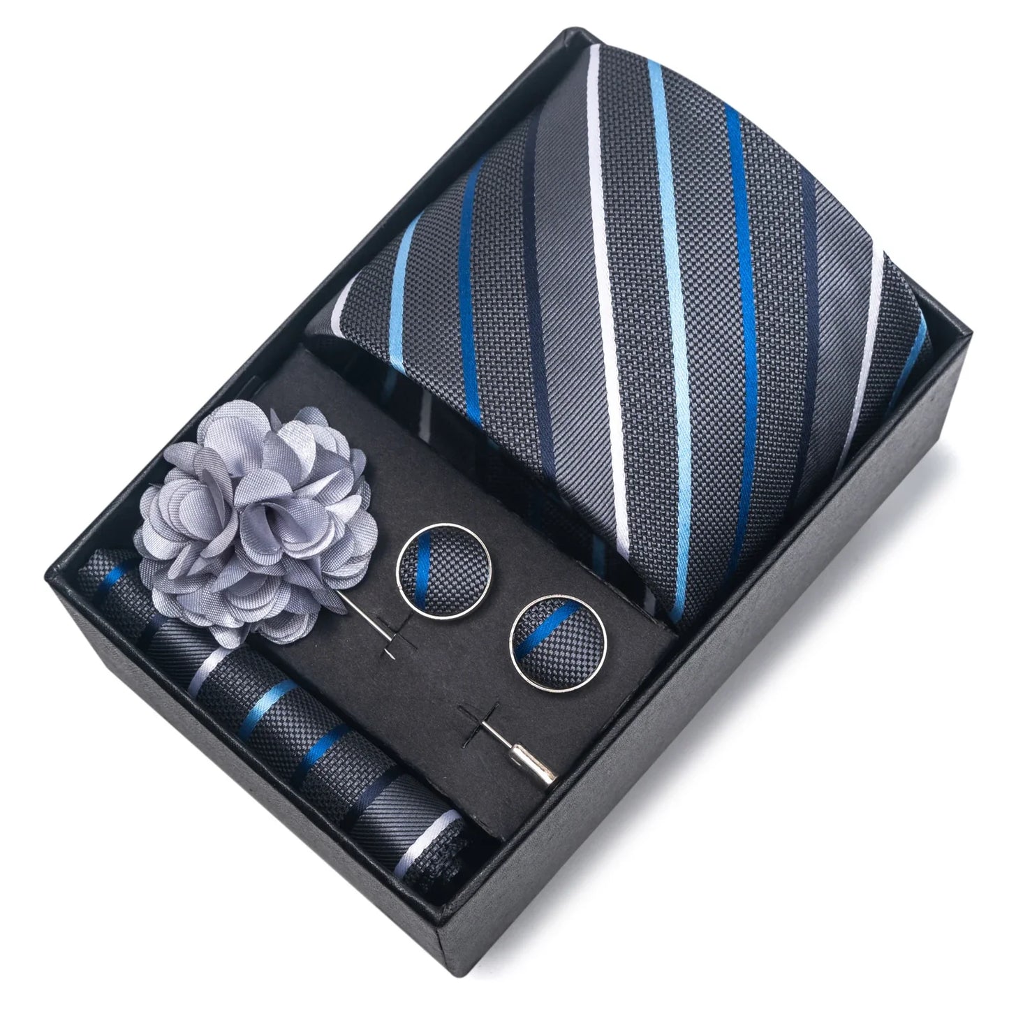 Valentines Gifts For Him Silk Necktie Set With Cufflinks