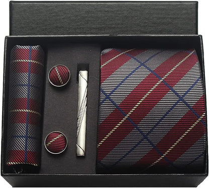 Valentines Gifts For Him Silk Necktie Set With Cufflinks