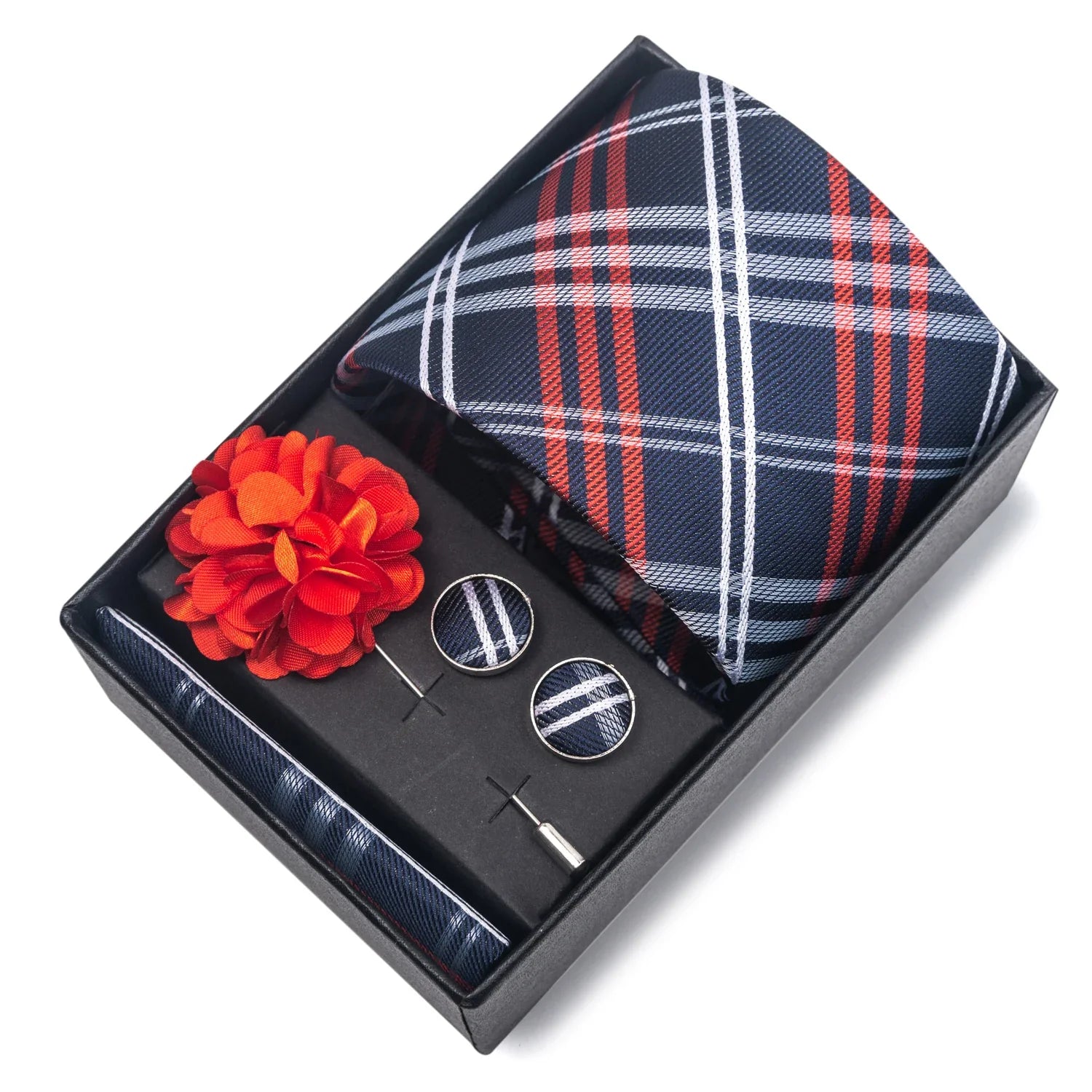 Valentines Gifts For Him Silk Necktie Set With Cufflinks