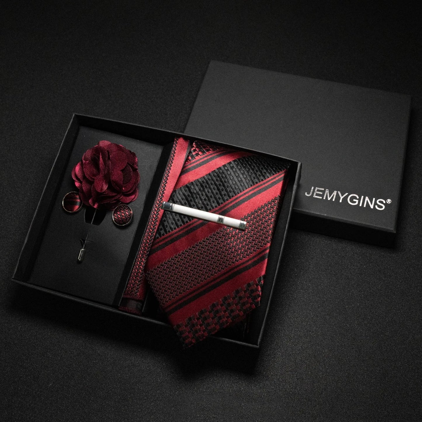 Valentines Gifts For Him Paisley Silk Tie Set With Cufflinks