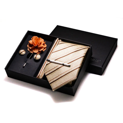 Valentines Gifts For Him Silk Tie Set With Cufflinks