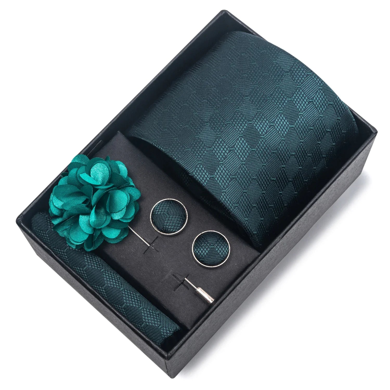 Valentines Gifts For Him Silk Necktie Set With Cufflinks