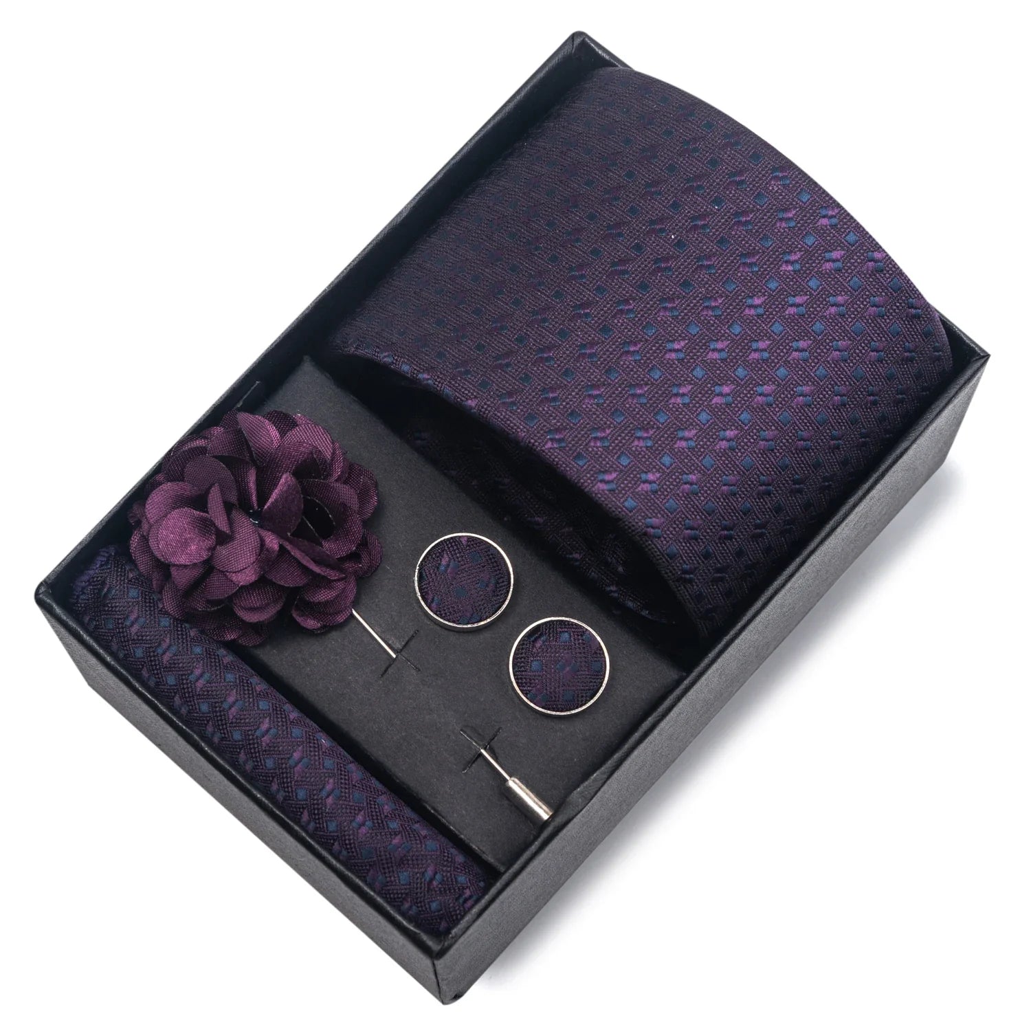 Valentines Gifts For Him Silk Necktie Set With Cufflinks