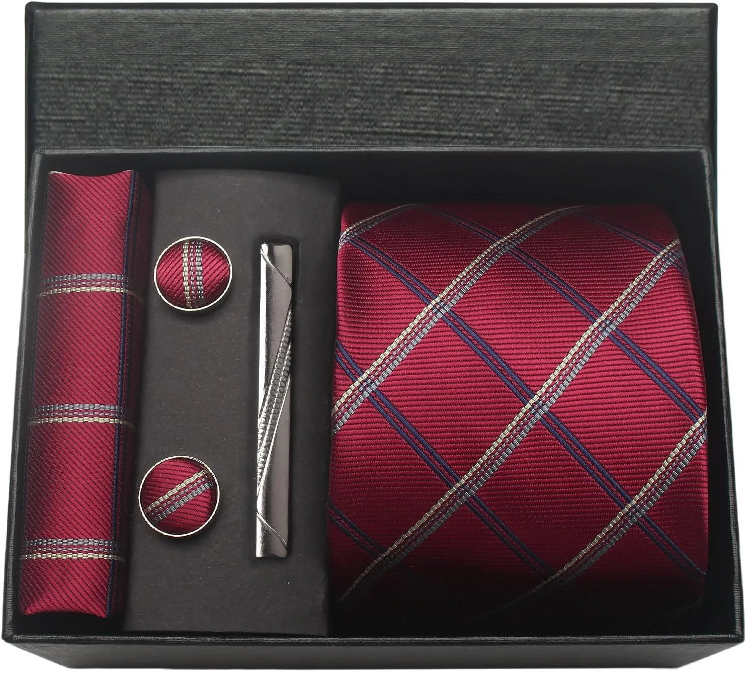 Valentines Gifts For Him Silk Necktie Set With Cufflinks