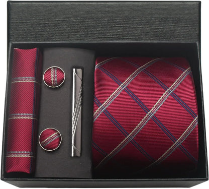 Valentines Gifts For Him Silk Necktie Set With Cufflinks