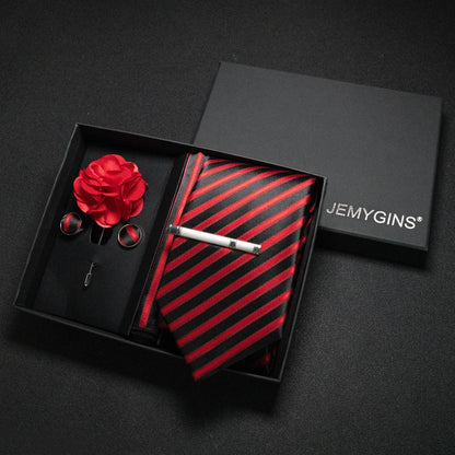 Valentines Gifts For Him Paisley Silk Tie Set With Cufflinks