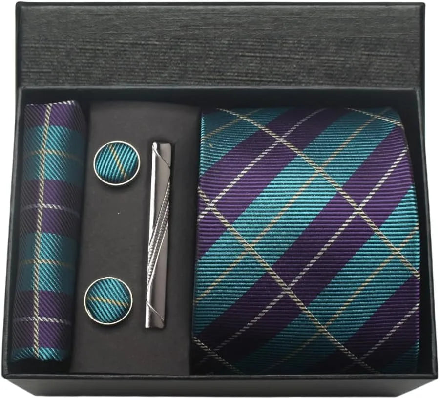 Valentines Gifts For Him Silk Necktie Set With Cufflinks