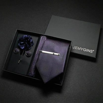 Valentines Gifts For Him Paisley Silk Tie Set With Cufflinks