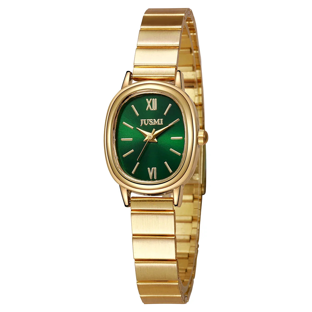 Oval Green Dial Women'S Watch 38Mm