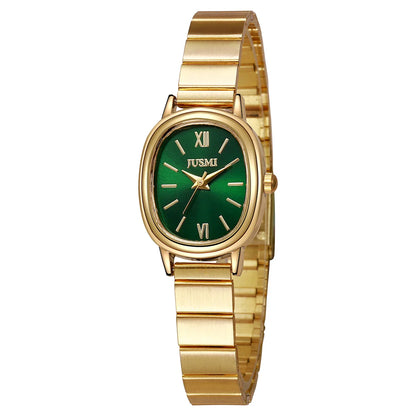 Oval Green Dial Women'S Watch 38Mm