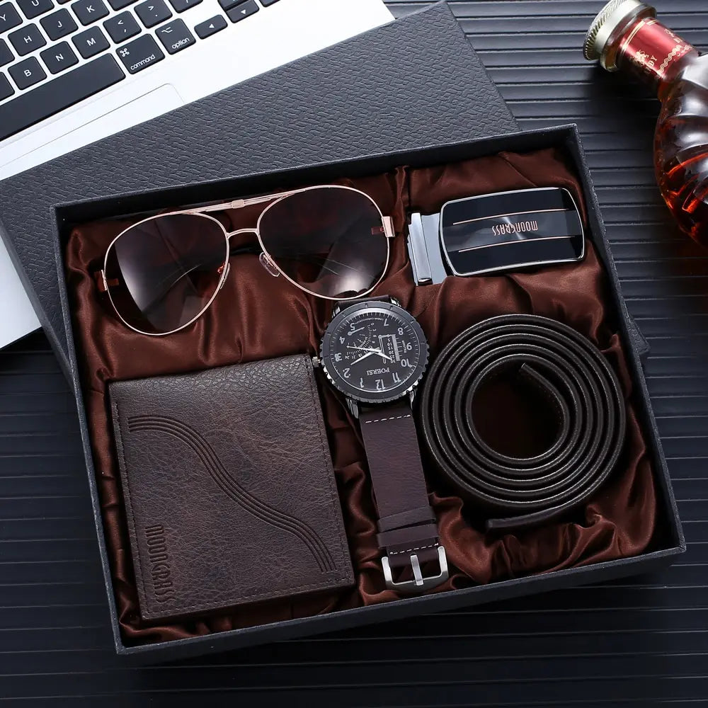 Valentines Gifts For Him Watch Belt Wallet Sunglasses Gift Box