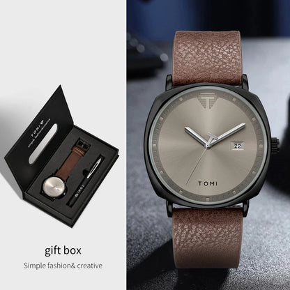 Luxury Men Quartz Watch And Pen Valentines Gifts For Him