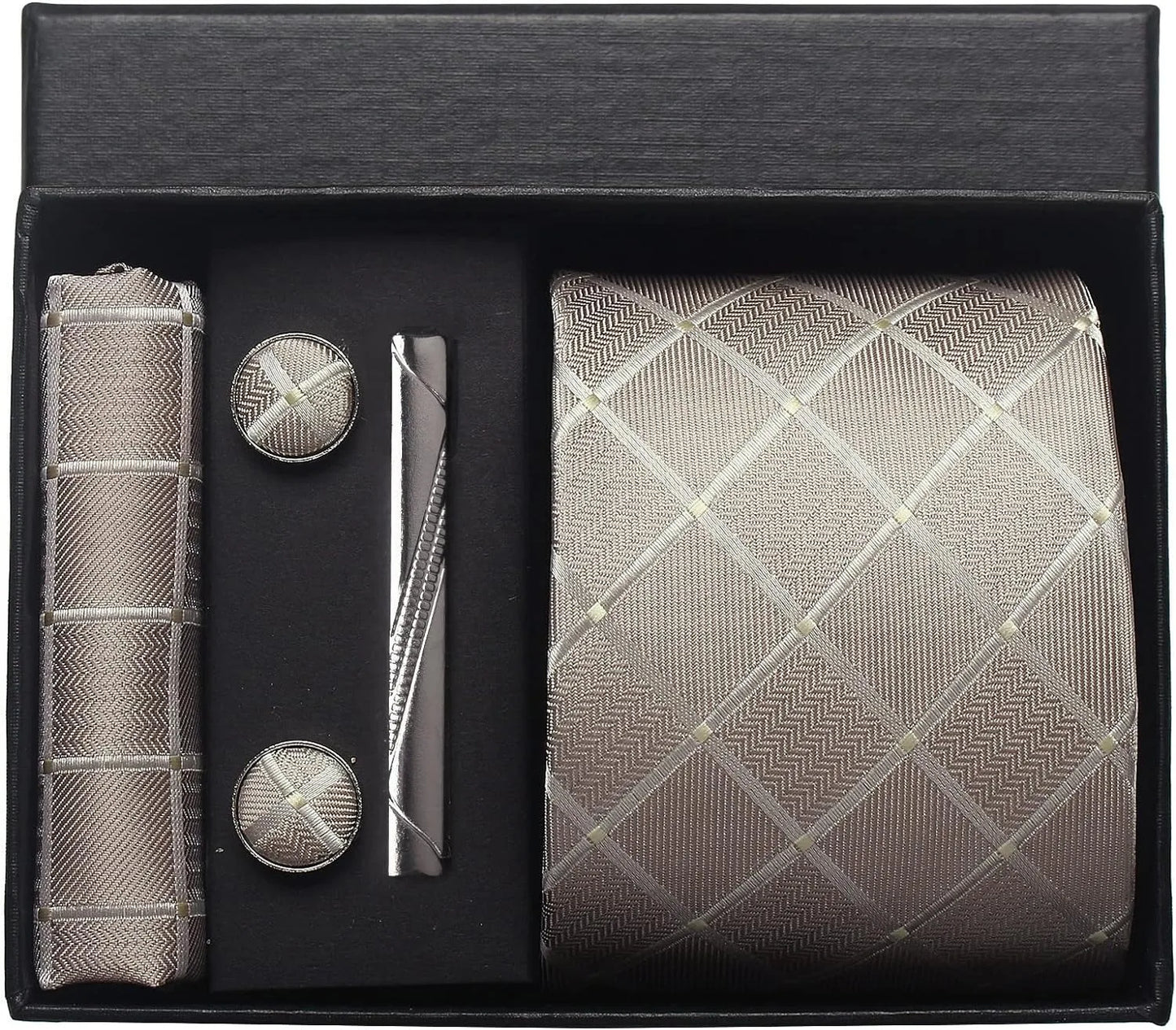 Valentines Gifts For Him Silk Necktie Set With Cufflinks
