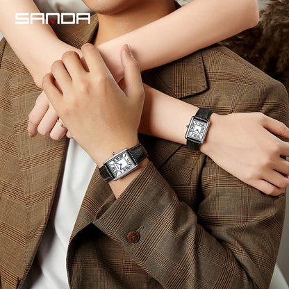 Valentines Gifts For Him Roman Numeral Quartz Leather Strap Watch