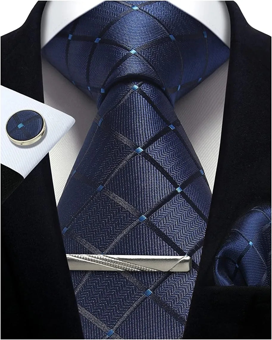 Valentines Gifts For Him Silk Necktie Set With Cufflinks