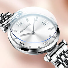Refined Silver Analog Women'S Watch 32 Mm