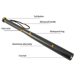 Baseball Bat LED Flashlight Torch Waterproof Aluminum