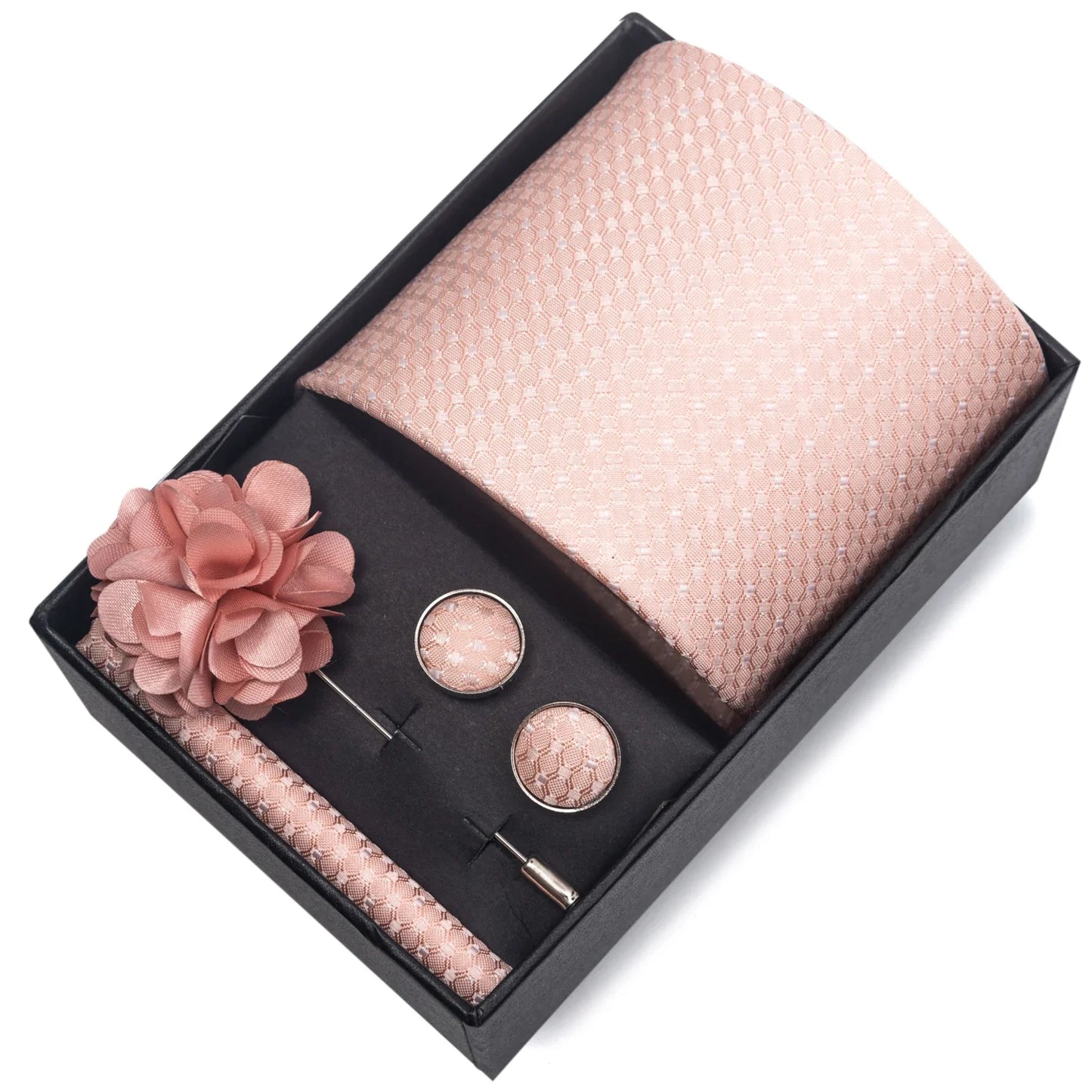 Valentines Gifts For Him Silk Necktie Set With Cufflinks