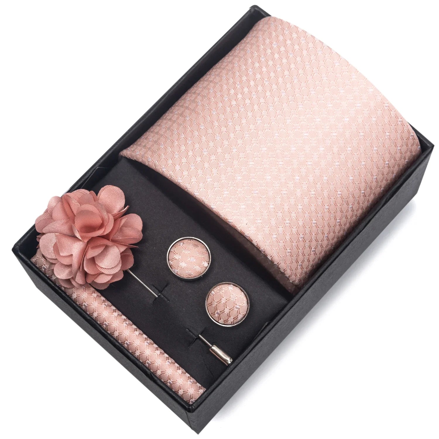 Valentines Gifts For Him Silk Necktie Set With Cufflinks