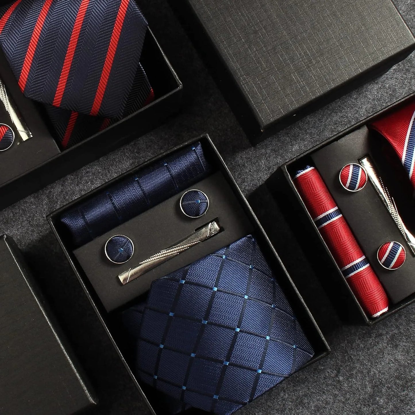 Valentines Gifts For Him Silk Necktie Set With Cufflinks