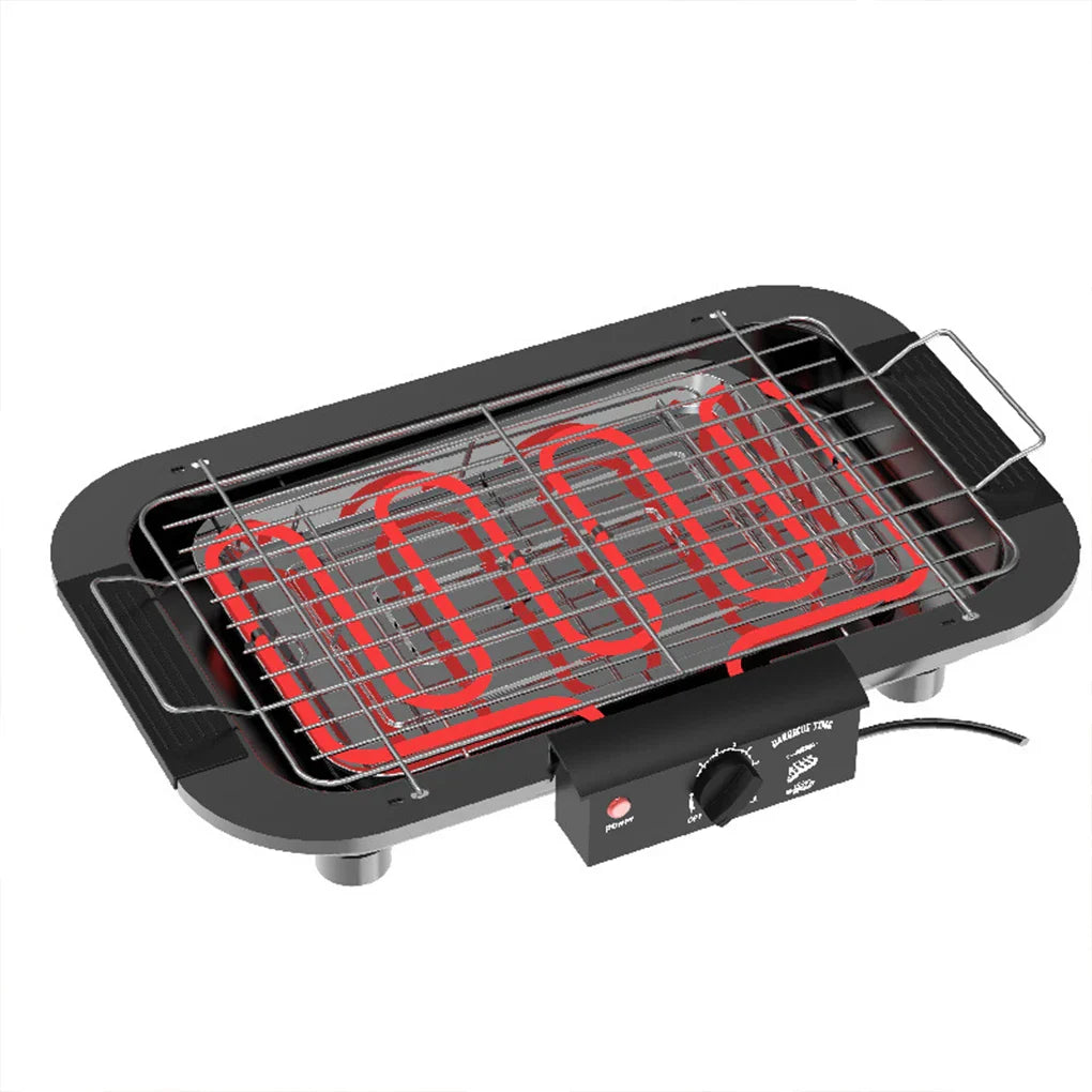 Smokeless Electric Indoor Outdoor BBQ Grill with Versatile Options
