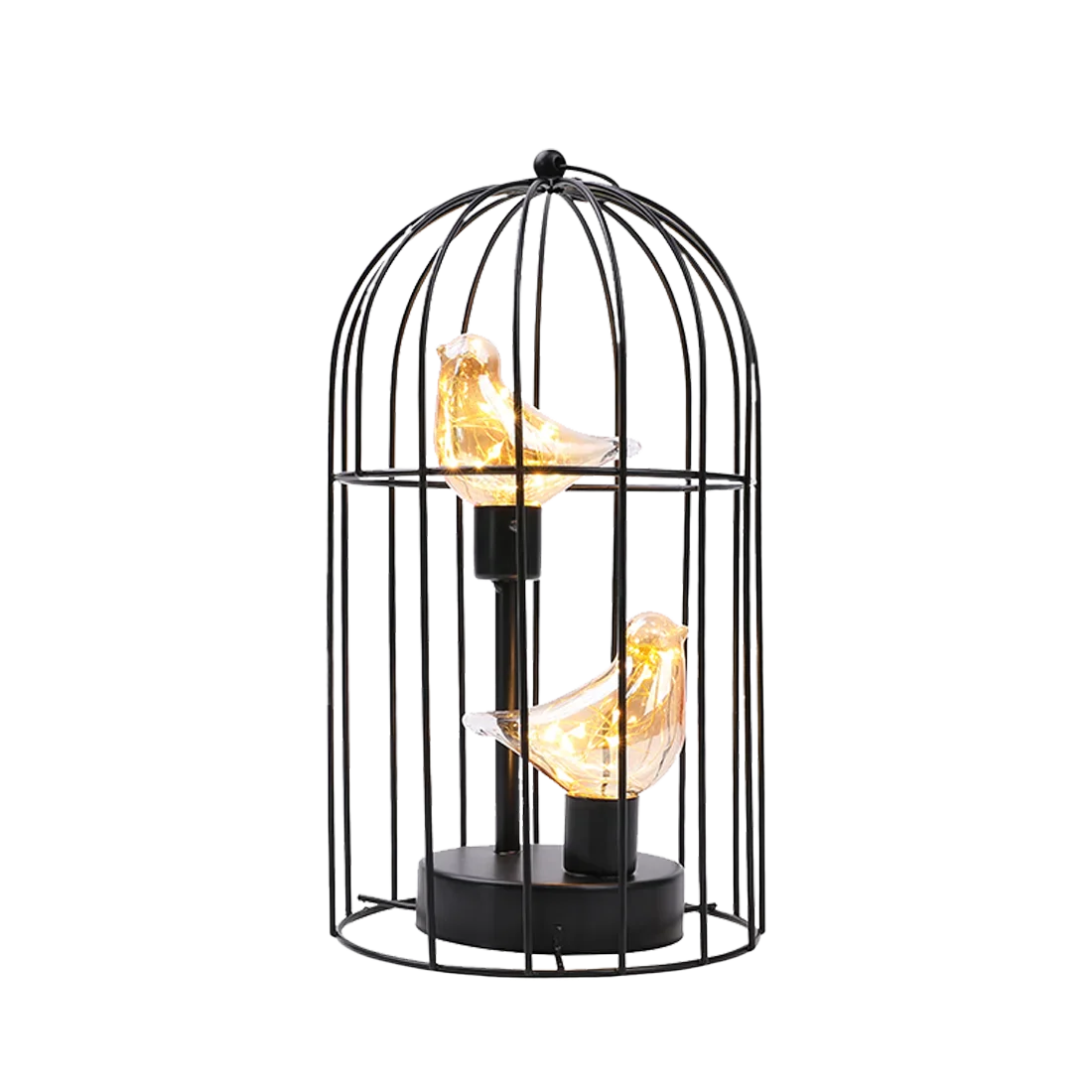 Battery Operated Birdcage Table Lamp with Fairy Lights