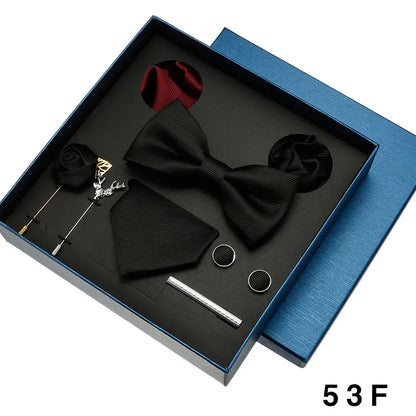 Valentines Gifts For Him Solid Neck Tie Set With Accessories
