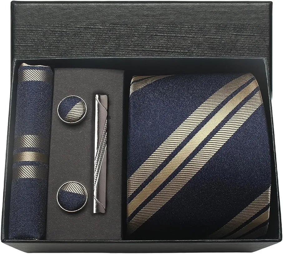 Valentines Gifts For Him Silk Necktie Set With Cufflinks