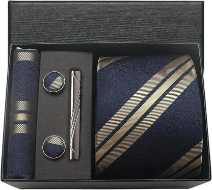 Valentines Gifts For Him Silk Necktie Set With Cufflinks