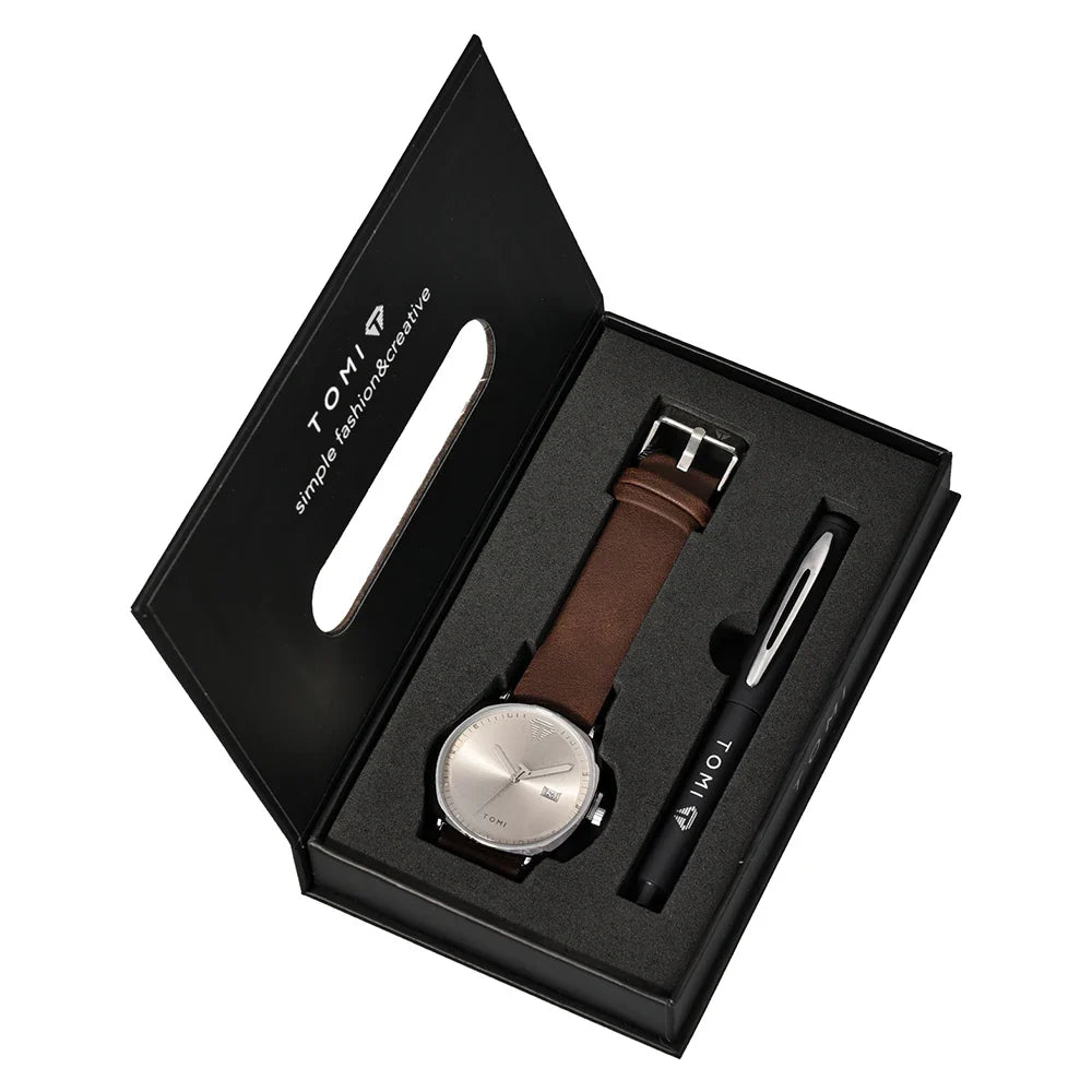 Luxury Men Quartz Watch And Pen Valentines Gifts For Him