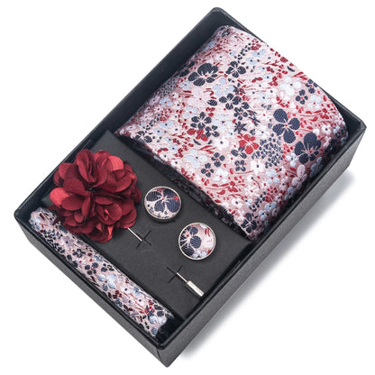 Valentines Gifts For Him Silk Necktie Set With Cufflinks