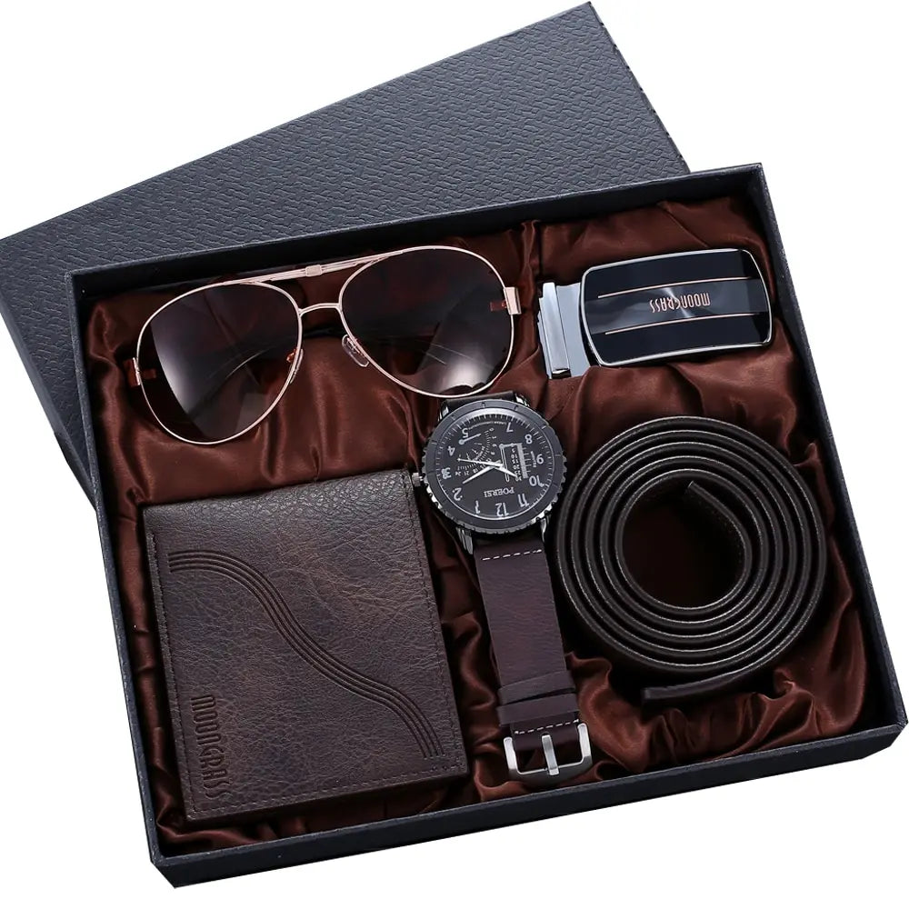 Valentines Gifts For Him Watch Belt Wallet Sunglasses Gift Box