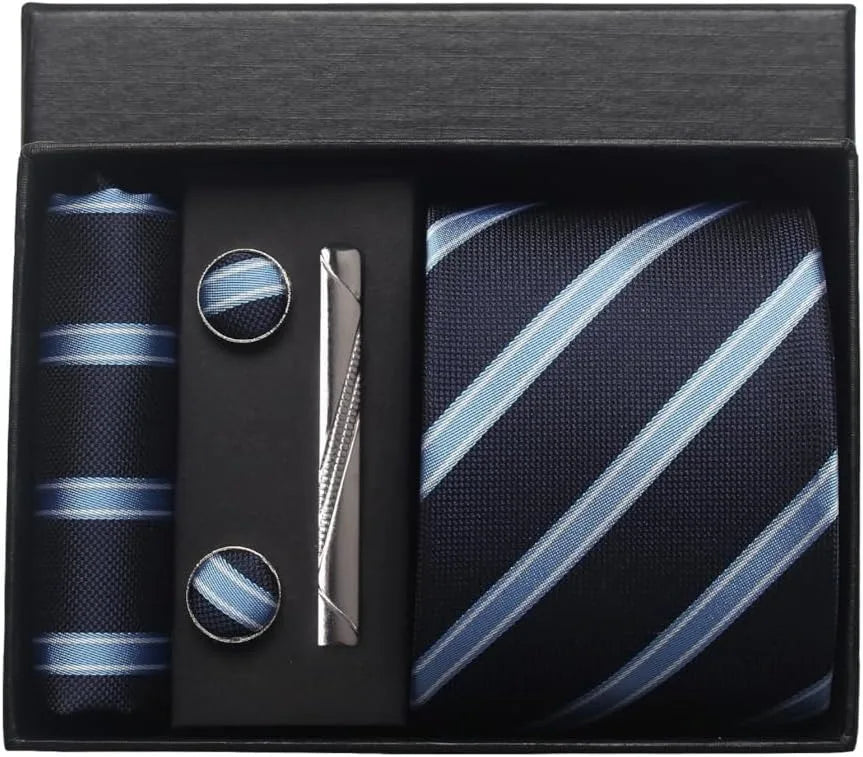 Valentines Gifts For Him Silk Necktie Set With Cufflinks