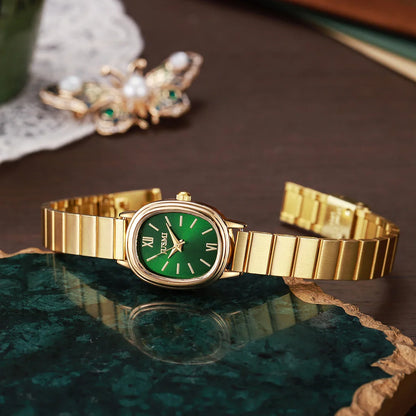 Oval Green Dial Women'S Watch 38Mm